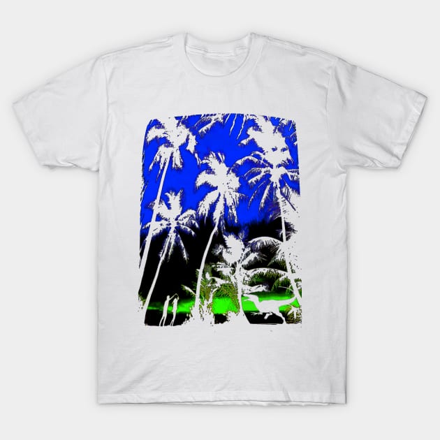 Abstract Jurrassic Palm Park Trees Prank Gag Funny LOL Graphics T-Shirt by PoizonBrand